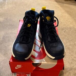 BOYS NIKE NAVY and Yellow High-Tops